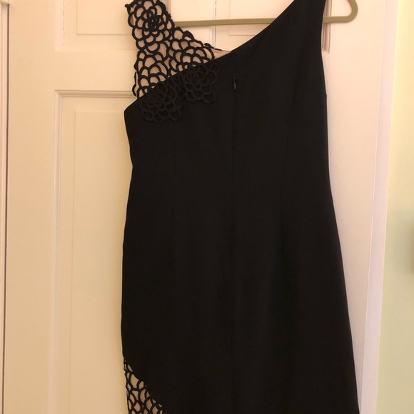 NWT Beautiful Black and Beige Cocktail Dress, sz 8 - Picture 6 of 8